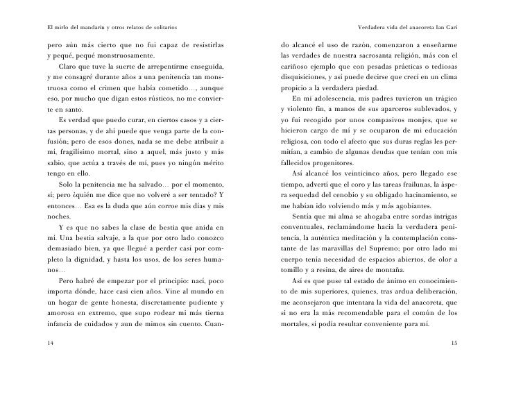 El mirlo del mandarín y otros relatos de solitarios